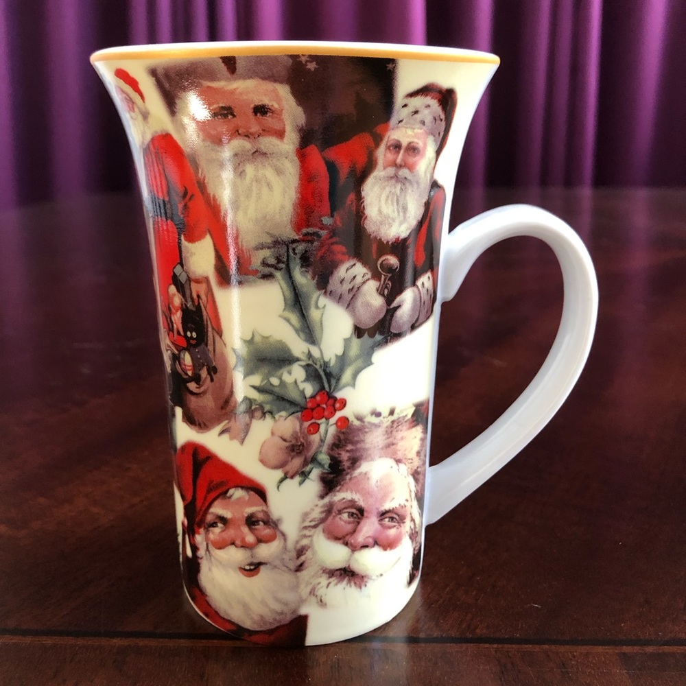 Pair Of Victorian Santa Coffee Mugs - Picture 2 of 6